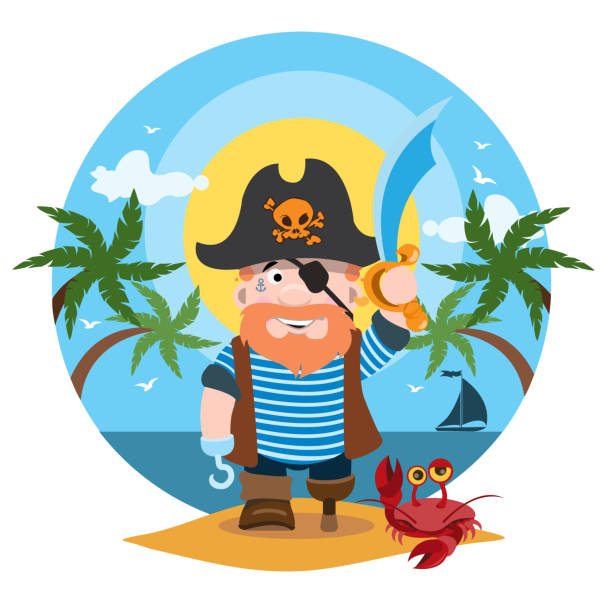 ÐÐµÑÐ°ÑÑ Pirate, pirate legends, adventure. Vector illustration isolated on white background sword beach stock illustrations
