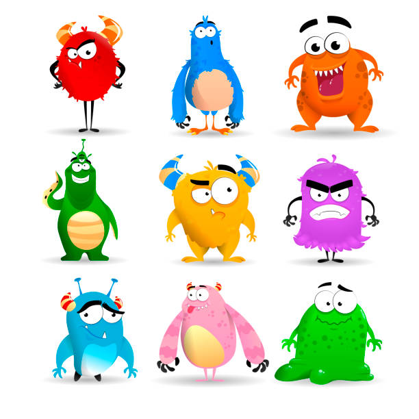 ÐÐ»Ñ ÐÐ½ÑÐµÑÐ½ÐµÑÐ° Cute monster set monster fictional character stock illustrations