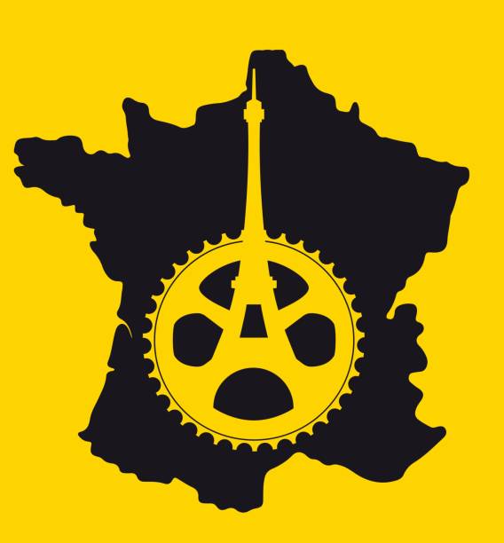 bildbanksillustrationer, clip art samt tecknat material och ikoner med tour de france minimal affisch - tour de france cycling