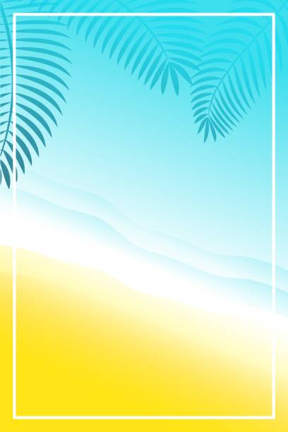 ÐÑÐ½Ð¾Ð²Ð½ÑÐµ RGB Summer banner or backgrounds with space for text. Greeting card, poster and advertising, wallpaper. Summer landscape, vacation, weekend, holiday concept. Happy shiny Day. beach backgrounds stock illustrations
