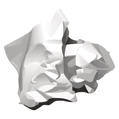 CRUMPLED PAPER (white)