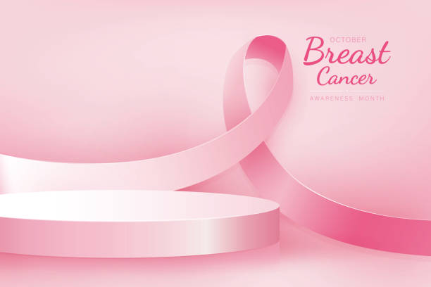 2021-259-vector-background-19-mockup-3D-stage-podium-breast-cancer-awareness-color-pink-ribbon-5000x3338px vector art illustration