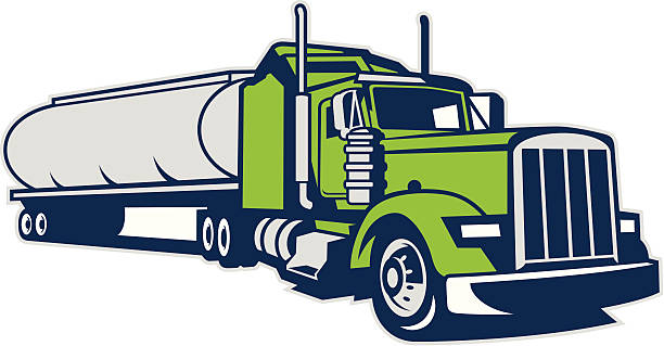 tanker truck - tanklastwagen stock-grafiken, -clipart, -cartoons und -symbole
