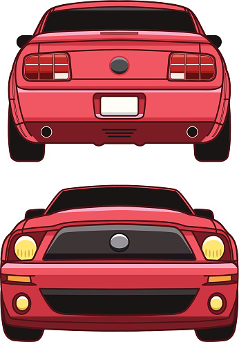 SPORT CAR FRONT AND BACK VIEW