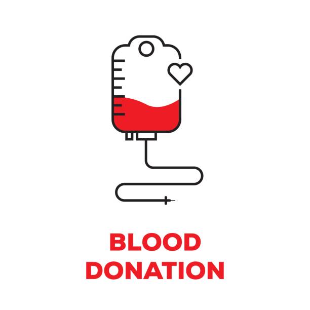 혈액 기부 개념 - 헌혈 stock illustrations