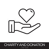 istock CHARITY AND DONATION LINE ICON 890110492