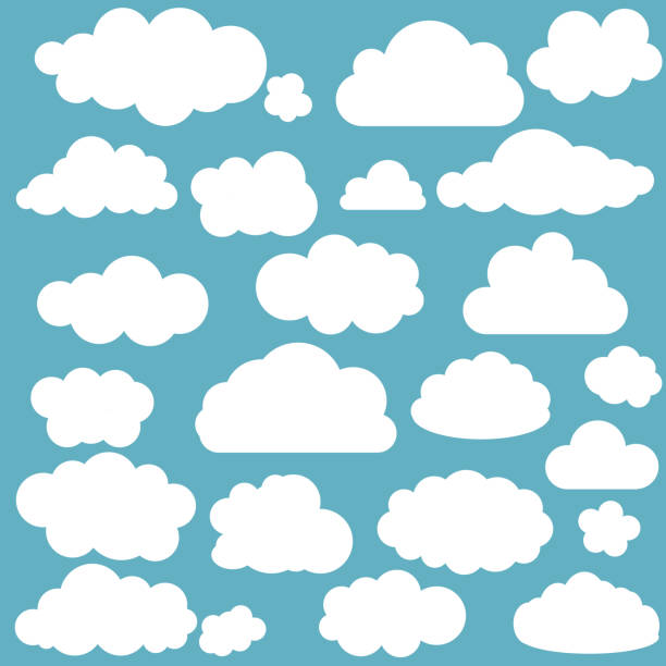 ÐÐµÑÐ°ÑÑ Clouds icons set. Nature icons. Vector illustration Blue Web Host stock illustrations