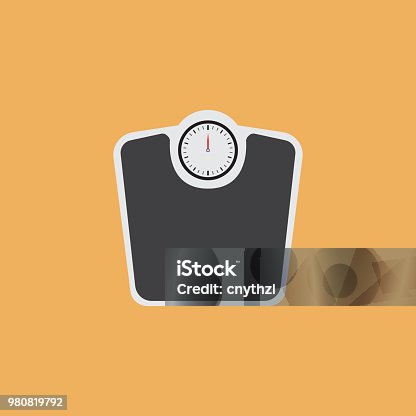 istock WEIGHT SCALES FLAT ICON 980819792