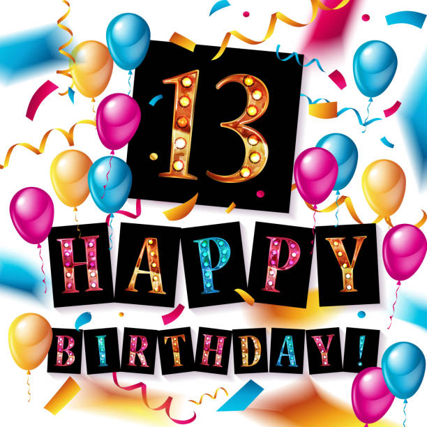 13th Birthday Backgrounds Illustrations, Royalty-Free Vector Graphics ...
