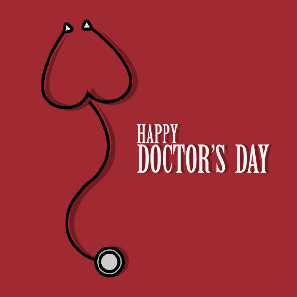 1st july happy doctor's day illustration vector image,illustration of stethoscope with red background in vector file 1st july happy doctor's day illustration vector image,illustration of stethoscope with red background in vector file happy doctors day stock illustrations