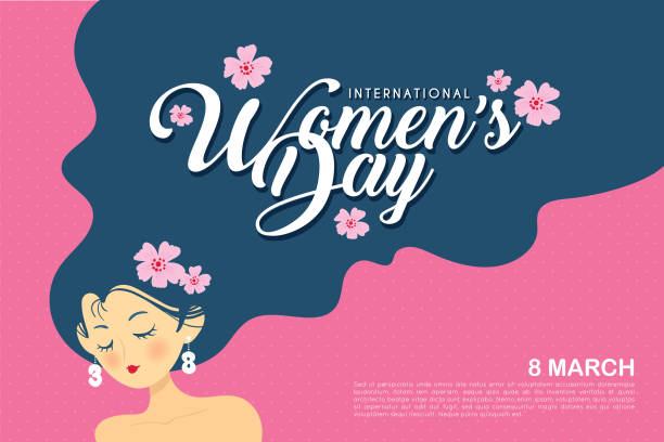 stockillustraties, clipart, cartoons en iconen met 2019_international vrouwen day_pink - womens day poster