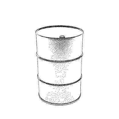 3d barrel. Isolated on white background. Vector illustration.