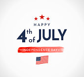 4th of July card. Independence Day. Vector illustration. EPS10