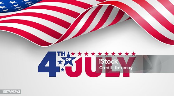 istock 4th of July poster template.USA independence day celebration with American flag.USA 4th of July promotion advertising banner template for Brochures,Poster or Banner.Vector illustration EPS 10 1157491243