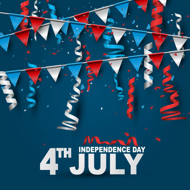 4 июля сша день независимости фон. - july 4 stock illustrations