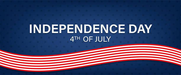 4 июля сша независимости. векторная синяя звезда фоновая иллюстрация - july 4 stock illustrations