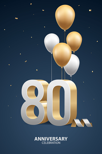 80th Year Anniversary Background