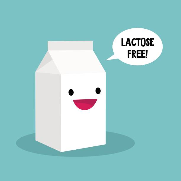 ilustrações, clipart, desenhos animados e ícones de uma caixa de leite livre de lactose - caixa de leite