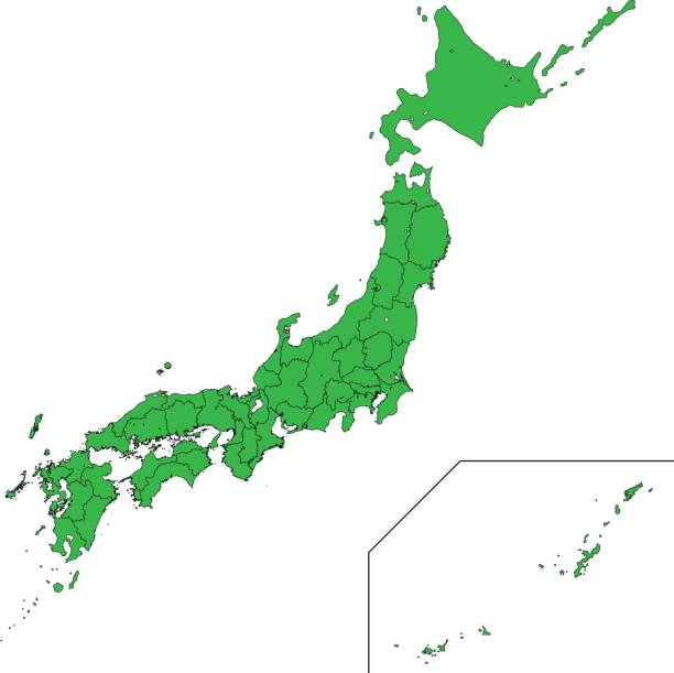 日本の地図 - 日本地図点のイラスト素材／クリップアート素材／マンガ素材／アイコン素材