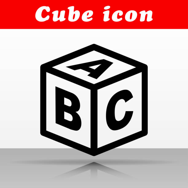 abc cube vector icon design Illustration of abc cube vector icon design alphabetical order stock illustrations
