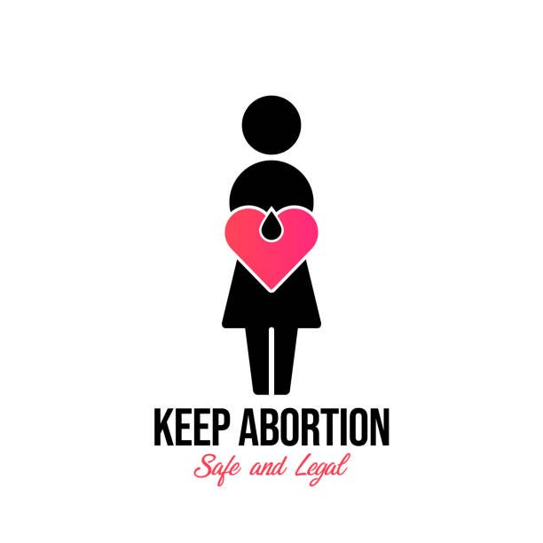 ilustraciones, imágenes clip art, dibujos animados e iconos de stock de icono de la bandera del aborto en la ilustración de acciones de estilo plano - abortion protest