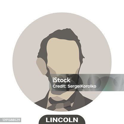 istock Abraham Lincoln, American lawyer and statesman, 16th president of the United States. Vector portrait on white background 1391588529