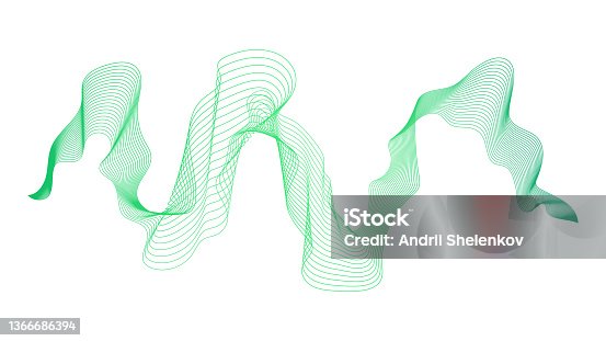 istock Abstract backdrop with wave gradient lines 1366686394