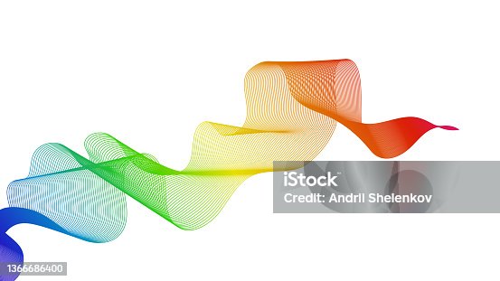 istock Abstract backdrop with wave gradient lines 1366686400