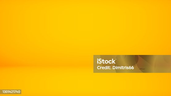 istock Abstract backdrop yellow background. Minimal empty space with soft light 1301421740