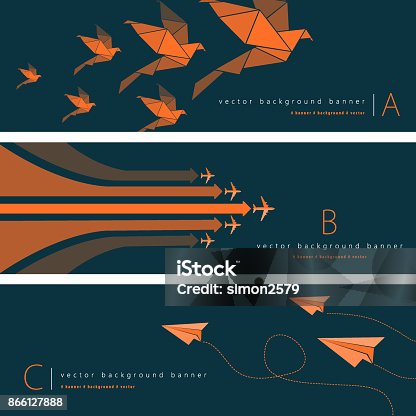 istock Abstract background banner set 866127888