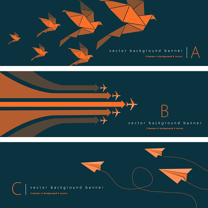 Abstract background banner set