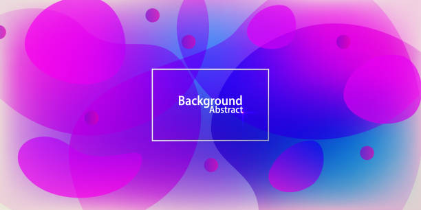 Abstract Background Multi Colored  organic shapes stock illustrations