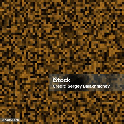 istock Abstract background of small pixels. Pixel texture for your projects. Dark brown earth color. Vector illustration. EPS 10 673055720