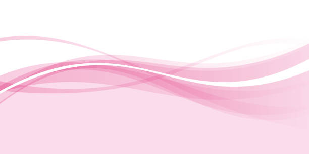 滑らかな曲線の抽象的な背景 - ピンク点のイラスト素材／クリップアート素材／マンガ素材／アイコン素材