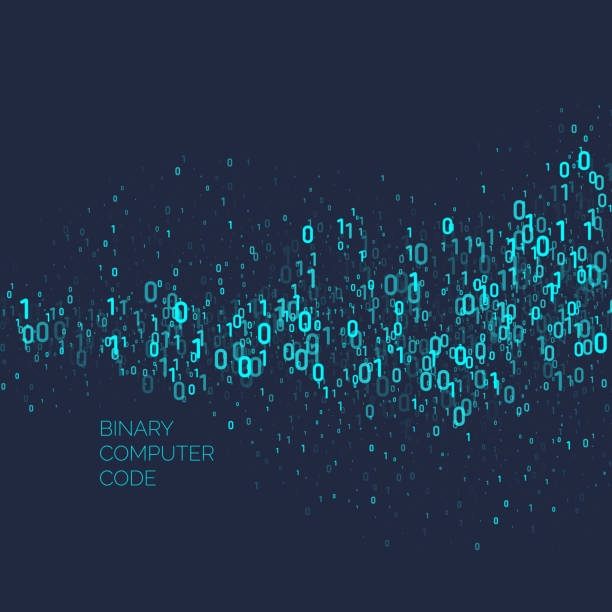Abstract background with binary code. Analysis and data transfer Abstract background with binary code. Analysis and data transfer. Vector illustration computer language stock illustrations