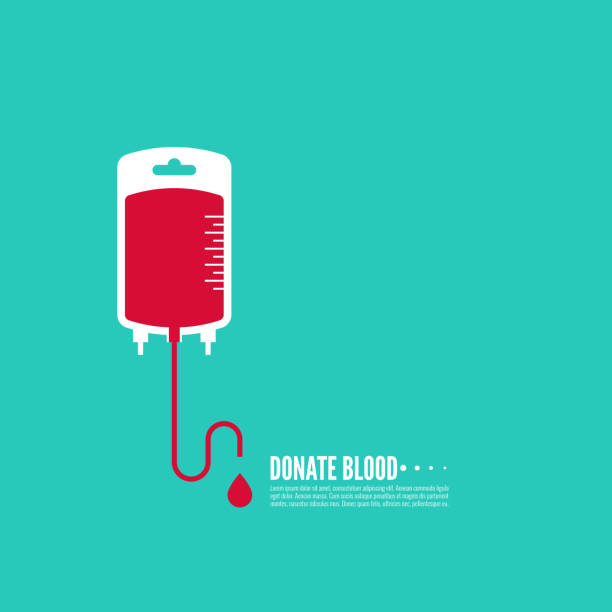 ilustrações de stock, clip art, desenhos animados e ícones de abstrato fundo com saco de sangue - doação de sangue