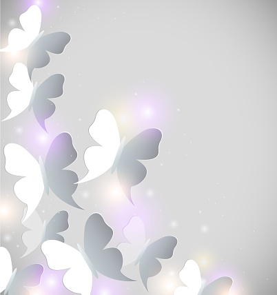 Abstract background with butterflies