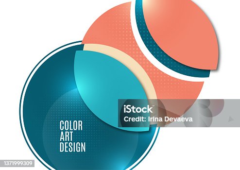 istock Abstract background with colorful paper cut shapes. Corporate design. Template for a poster, banner, business card, postcard. Vector 1371999309