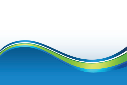 Abstract Background With Large Blue Wave And Green Accent Abstract Background With Large Blue Wave And Green Accent