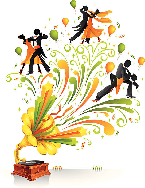 абстрактный дизайн танцоров в бальном зале - tango blast stock illustration...