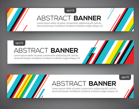 Abstract Banner Design Stock Illustration - Download Image Now - iStock