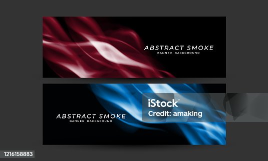istock Abstract Banner Smoke transparent background, Abstract futuristic art wallpaper. 1216158883
