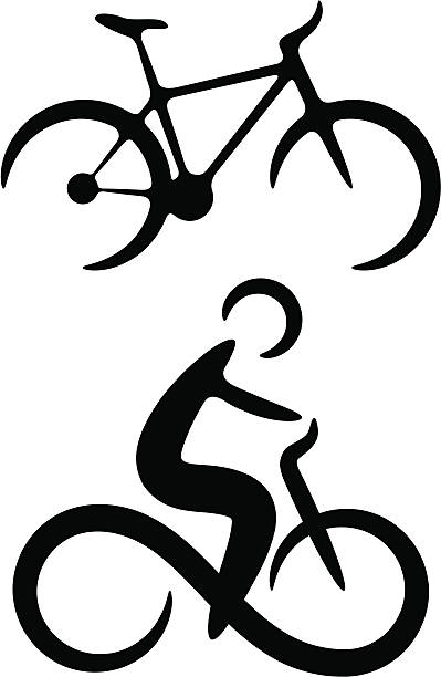 Abstract bicycle vector art illustration