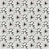 abstract black and white floral pattern background for design