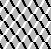abstract black and white rhombus pattern background