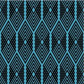 abstract black rhombus pattern with blue background