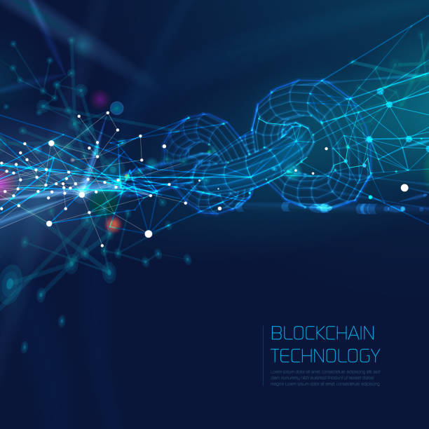 Abstract Blockchain Network Background Abstract vector illustration of network. File organized  with layers. Global color used. blockchain stock illustrations