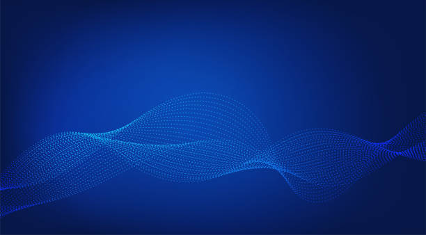 soyut mavi arka plan. çizgiler dalga modern tasarım. vektör çizimi - blue background stock illustrations