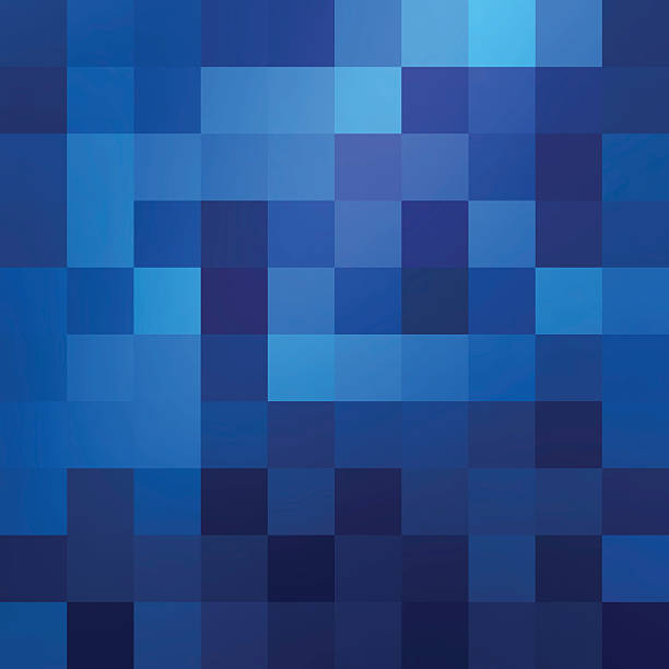추상적임 블루 채색기법 벽지용 패턴 - 정사각형 stock illustrations