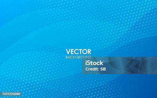 istock Abstract blue curve background  with halftone. Vector illustration. 1331205888